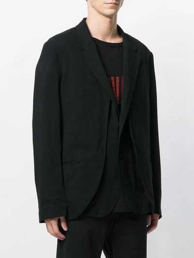 Shop Yohji Yamamoto Single Breasted Jacket - Black