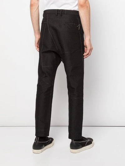 Shop Taichi Murakami Drop Crotch Jeans In Black