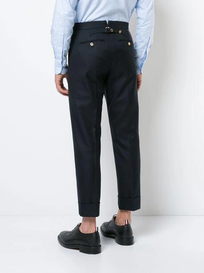 Shop Thom Browne Tailored Trousers In Blue