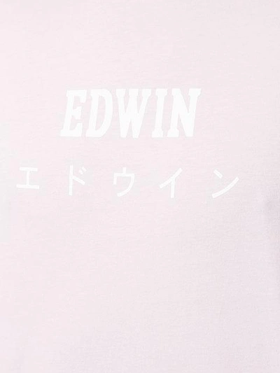Shop Edwin Logo Print T-shirt