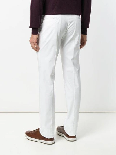 Shop Incotex Chino Trousers In White