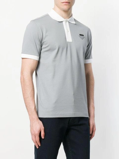 contrast collar polo shirt