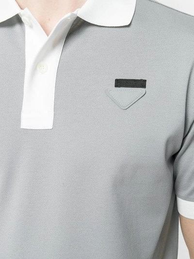 contrast collar polo shirt