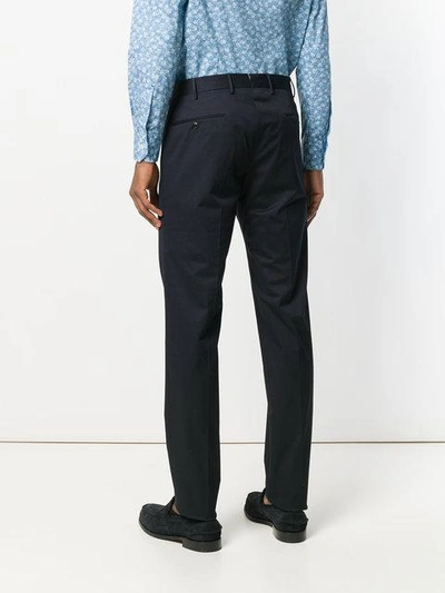 Shop Pt01 Stretch Slim Trousers In Blue
