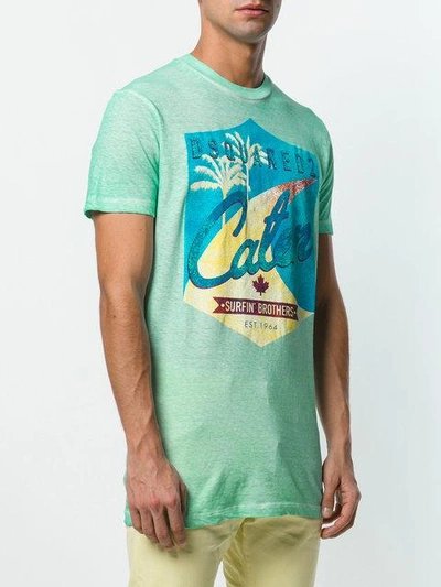 Shop Dsquared2 Graphic T In Green