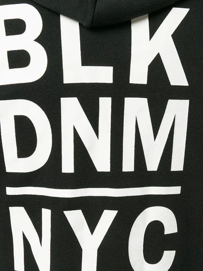 Shop Blk Dnm Rear Logo Print Hoodie