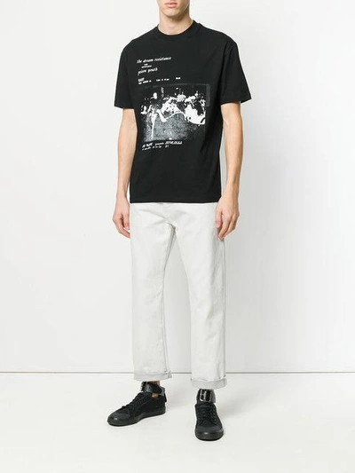 Shop Mcq By Alexander Mcqueen Printed Dropped Shoulder T