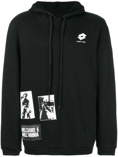 Damir Doma X Lotto Logo Patch Hoodie In Black | ModeSens