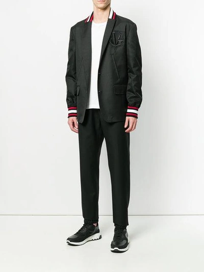 Shop Givenchy Contrast Trim Felpa Hybrid Jacket