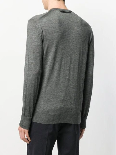 Shop Neil Barrett Crew Neck Sweater In Grey