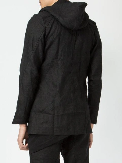 creased hooded jacket