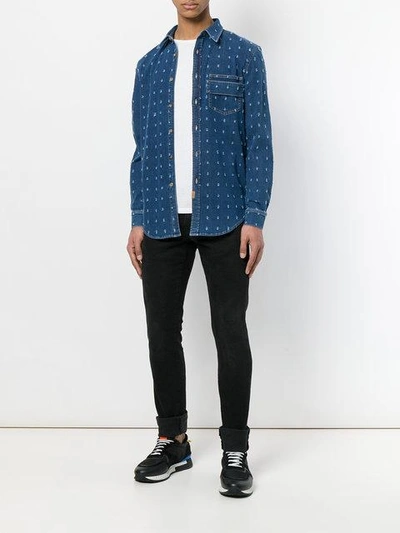 Givenchy Distressed Patch Denim Shirt