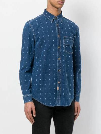 Givenchy Distressed Patch Denim Shirt