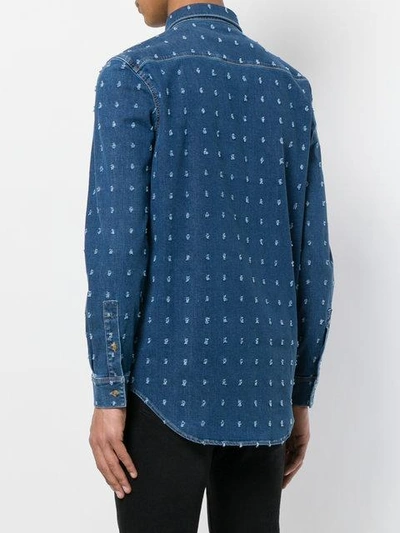 Givenchy Distressed Patch Denim Shirt
