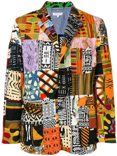 Shop Engineered Garments Patchwork Blazer - Multicolour
