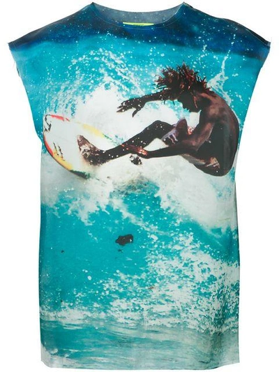 surf print T-shirt
