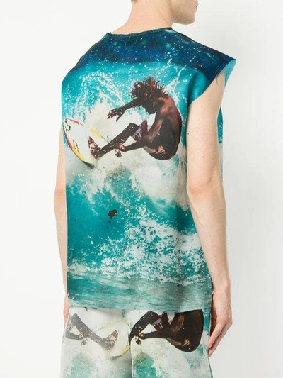 surf print T-shirt