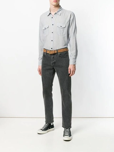 Shop Saint Laurent Classic Fitted Shirt In Blue