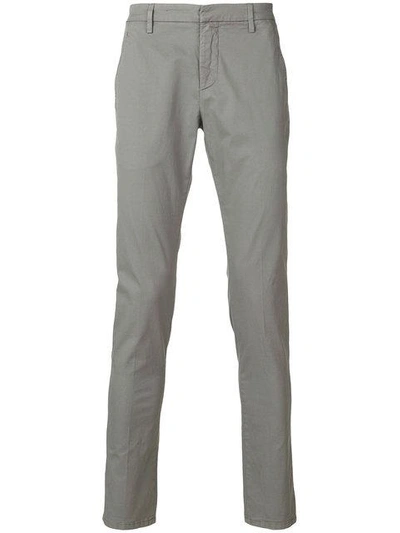 Shop Dondup Classic Chinos In Grey