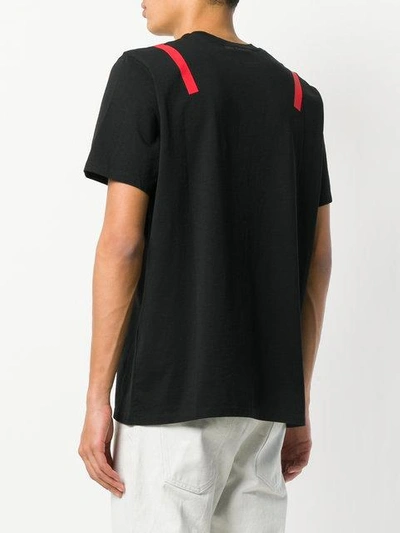 Shop Neil Barrett Stripe Detail T-shirt - Black