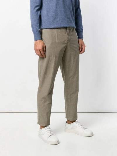 Shop Incotex Straight Trousers In Neutrals