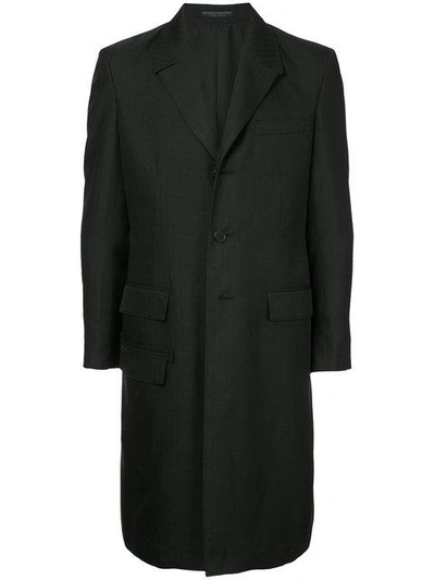Shop Yohji Yamamoto Elongated Buttoned Up Jacket