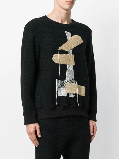 Shop Chalayan Blanket Embroidered Jumper In 912 Cut Out Silhouette