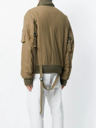 Shop Helmut Lang High-collar Bomber Jacket