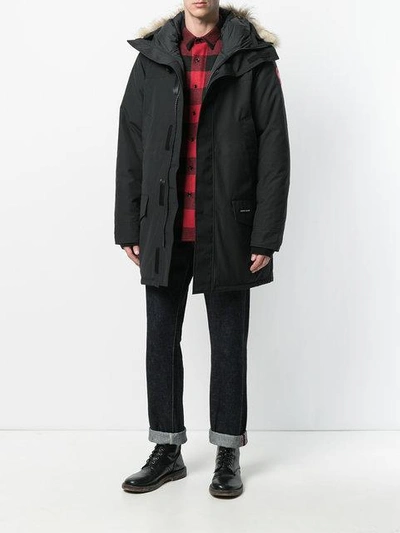 Shop Canada Goose 'langford' Daunenparka Mit Koyotenpelz In 61 Black