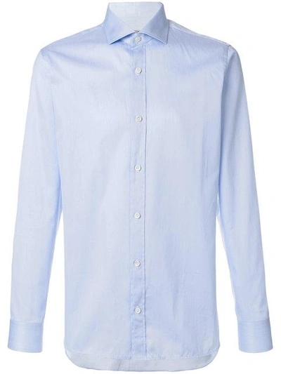 Shop Z Zegna Slim Fit Shirt - Blue