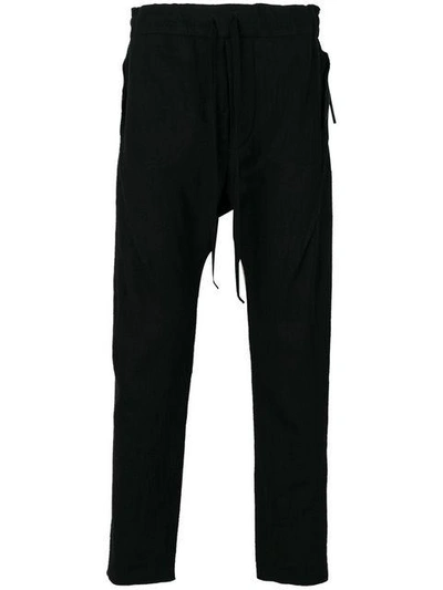 Shop Cedric Jacquemyn Drop-crotch Trousers In Black