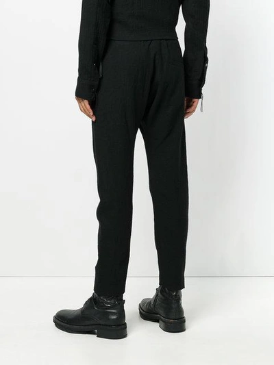 Shop Cedric Jacquemyn Drop-crotch Trousers In Black
