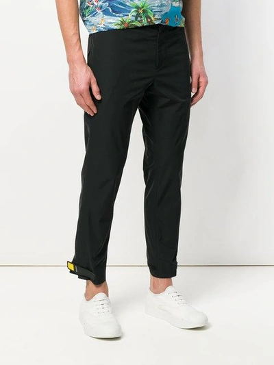Shop Prada Straight Leg Trousers - Black