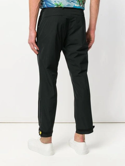 Shop Prada Straight Leg Trousers - Black