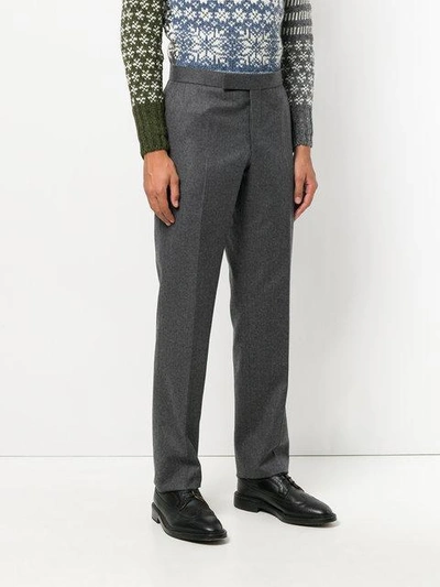 Shop Thom Browne Classic Tailored Trousers In Grey