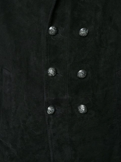 Shop John Varvatos Double Breasted Coat - Black