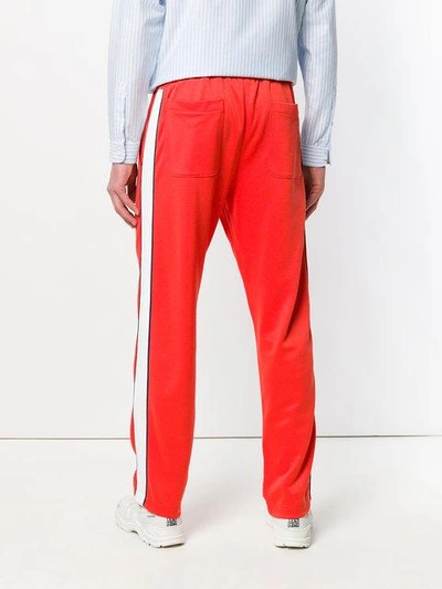 Shop Ami Alexandre Mattiussi Trackpants With Contrasted Bands In Red