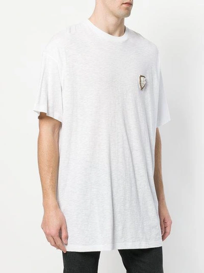 Shop Ih Nom Uh Nit Oversized Chest Patch T-shirt In White