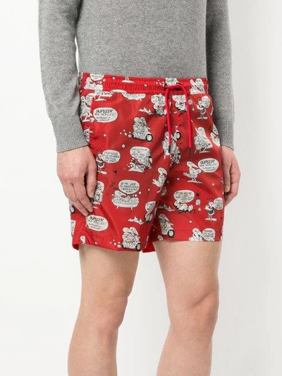 Shop Moncler Printed Drawstring Shorts