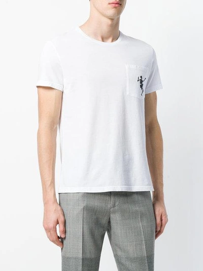 Shop Alexander Mcqueen Skeleton Embroidered T-shirt In White