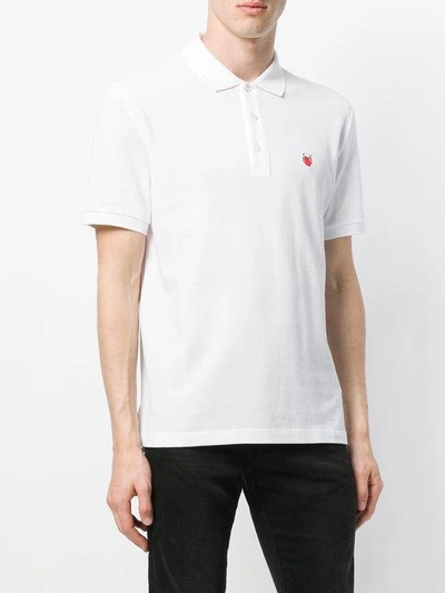Shop Moschino Logo Polo Shirt - White