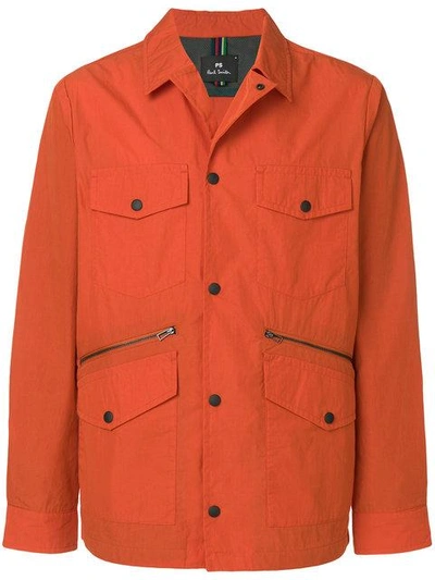 Shop Ps By Paul Smith Lightweight Field Jacket In Yellow & Orange