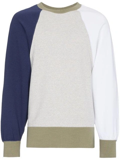 Shop Visvim Big Sleeve Cotton Sweatshirt In Neutrals