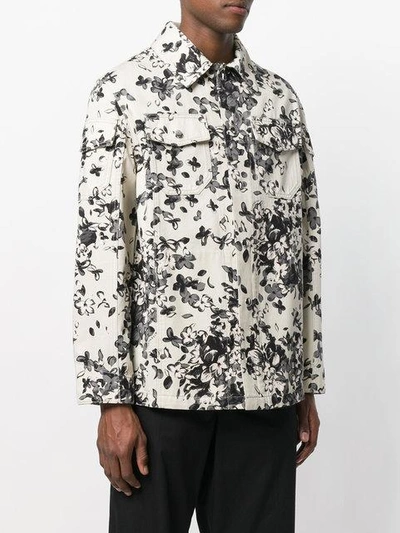 Shop Givenchy Floral Shirt Jacket - Neutrals