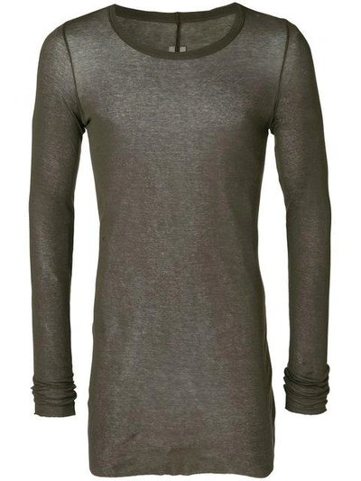 long sleeve long-line T-shirt