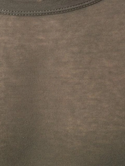 Shop Rick Owens Long Sleeve Long-line T-shirt - Grey