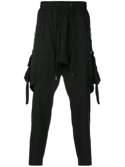 Shop D.gnak By Kang.d Loose Fit Trousers In Black