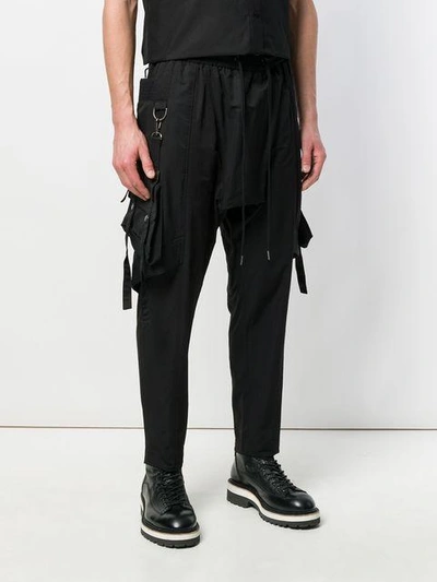 Shop D.gnak By Kang.d Loose Fit Trousers In Black