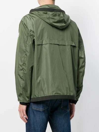 Shop Moncler Zipped Bomber Jacket In Green