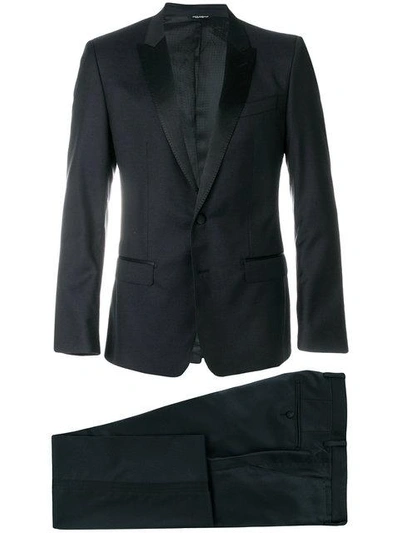 Shop Dolce & Gabbana Contrast Trimmed Two Piece Suit